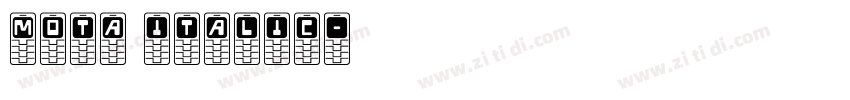 mota italic字体转换
